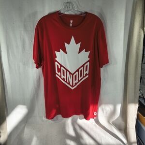Men's Size Large Red Olympics Branded Canada Graphic Short Sleeve Tee